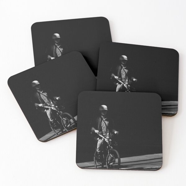 Item preview, Chiaroscuro Cyclist: Dramatic Black and White Street Photography designed and sold by Letalprema.