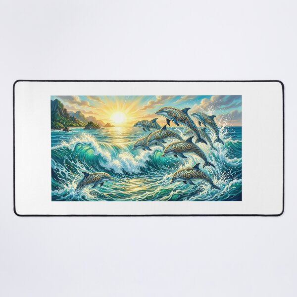Item preview, Golden Frenzy — Dance of the Dolphins in the Sun designed and sold by Hawaii26.