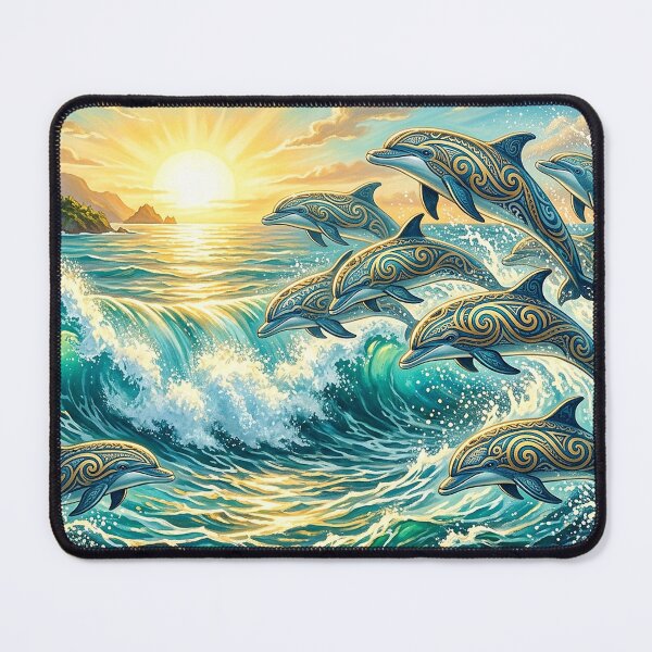 Item preview, Golden Frenzy — Dance of the Dolphins in the Sun designed and sold by Hawaii26.