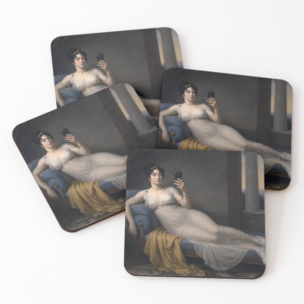 Item preview, Classical Selfie – Regency Lady with Smartphone designed and sold by Pop Pantheon & Trim Team.