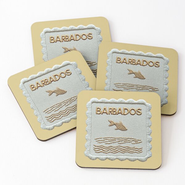 Item preview, Parche de viaje a Barbados con forma de pez volador bordado designed and sold by tiigerdad.