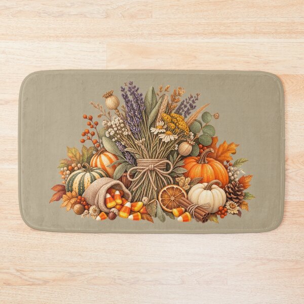 Item preview, Cottagecore Dried Herbs & Candy Corn Watercolor Art – Cozy Autumn Print designed and sold by MagicMakerPh.