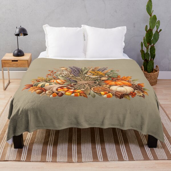 Item preview, Cottagecore Dried Herbs & Candy Corn Watercolor Art – Cozy Autumn Print designed and sold by MagicMakerPh.