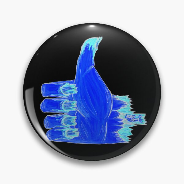 Item preview, Frostbite Thumbs Up Scar-E-Moji - Cursed Yeti Horror Art designed and sold by Grimmlar.