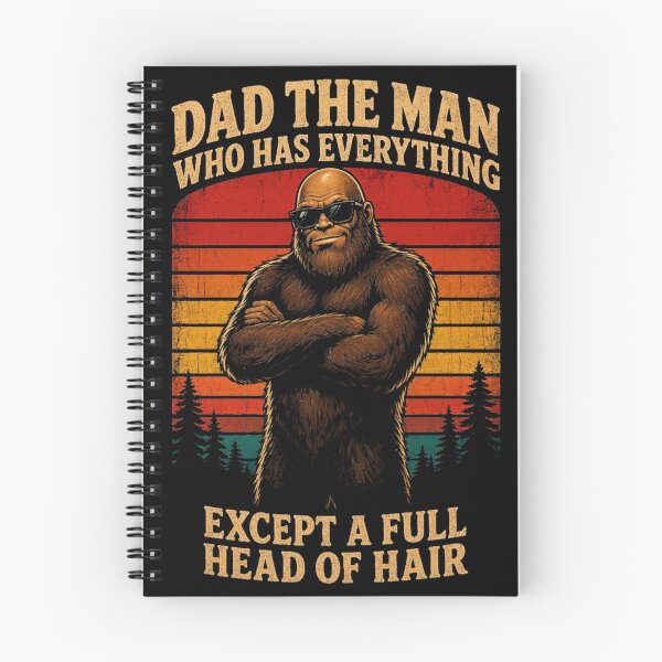 Item preview, Dad The Man Who Has Everything Except Hair Bigfoot Retro designed and sold by CF_VintageDesign.