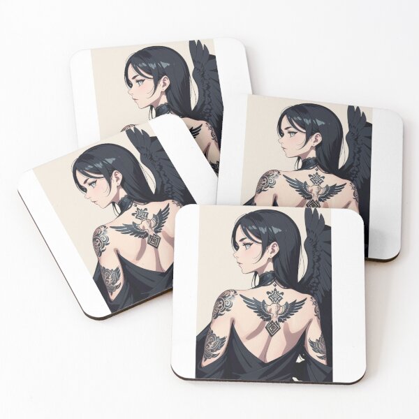 Item preview, Fallen Angel Black Wings Gothic Girl Art designed and sold by EchoWave11.