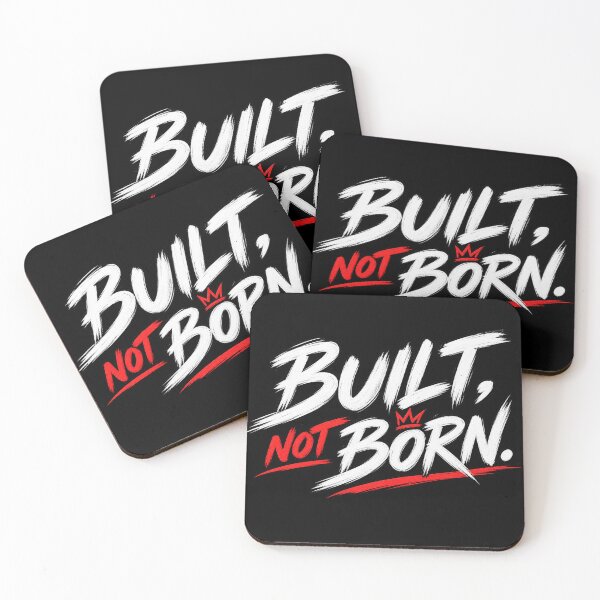 Item preview, Built, Not Born. | Motivational Gym Quote Sticker | Fitness Typography designed and sold by ritach11.