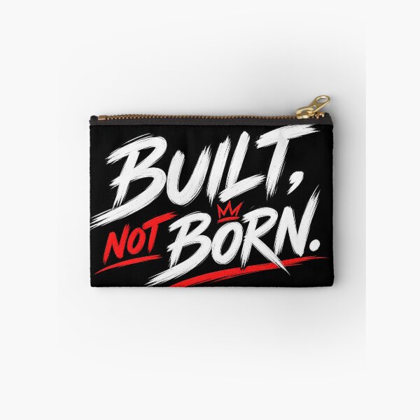 Item preview, Built, Not Born. | Motivational Gym Quote Sticker | Fitness Typography designed and sold by ritach11.