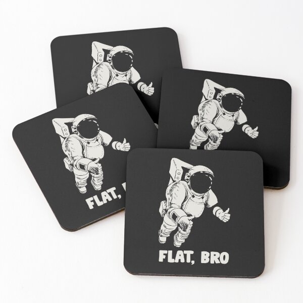 Item preview, Flat, Bro - Funny Space Astronaut Flat Earth Conspiracy designed and sold by qarinefesia.
