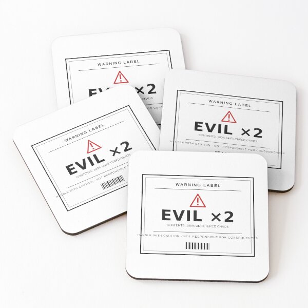 Item preview, Title: EVILx2 Warning Label Product Tag designed and sold by John O.