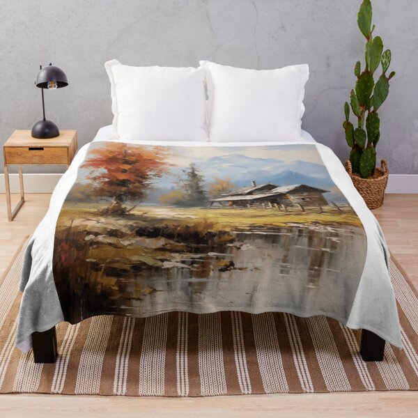Item preview, Rustic Cabin Below Snow-Capped Mountain Peak designed and sold by zabuzabumarta.