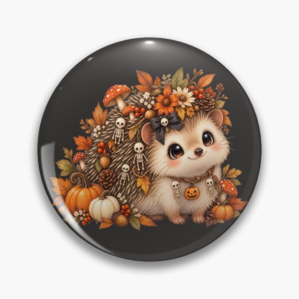 Item preview, Cottagecore Skeleton Hedgehog Watercolor Art – Cute Halloween Woodland Print designed and sold by MagicMakerPh.