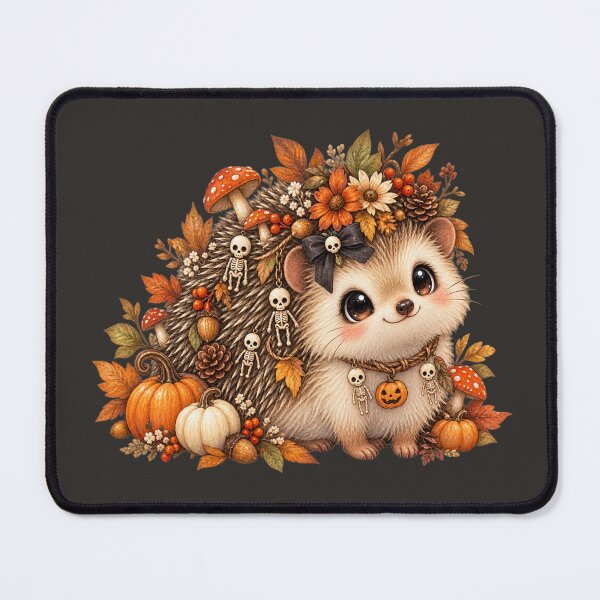 Item preview, Cottagecore Skeleton Hedgehog Watercolor Art – Cute Halloween Woodland Print designed and sold by MagicMakerPh.