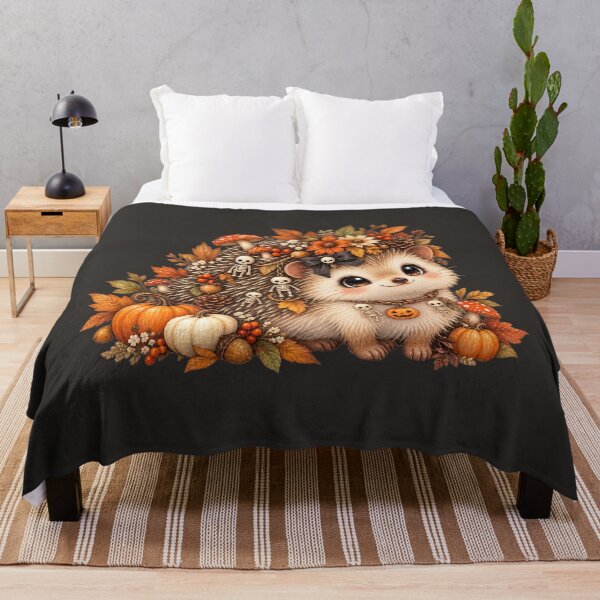 Item preview, Cottagecore Skeleton Hedgehog Watercolor Art – Cute Halloween Woodland Print designed and sold by MagicMakerPh.