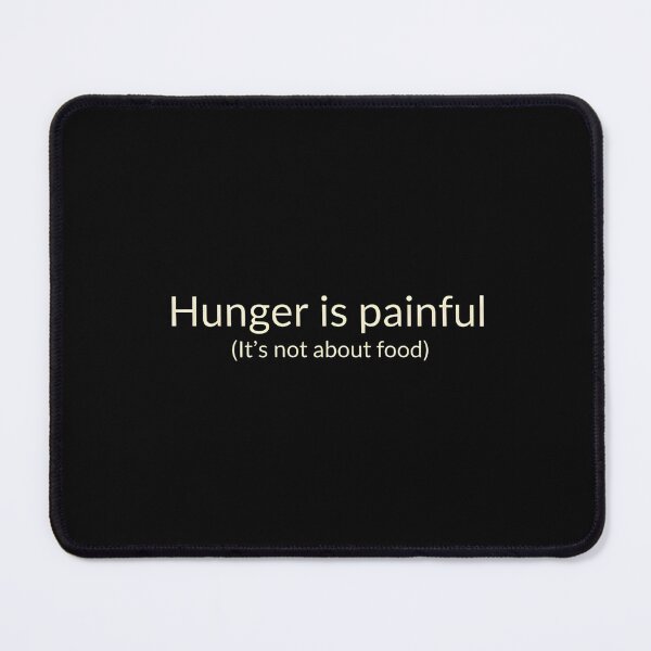 Item preview, Hunger Is Painful Dark Aesthetic Minimalist Quote Typography designed and sold by VibeShift Studio.