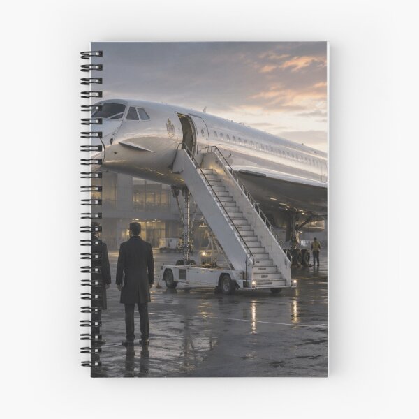 Item preview, Concorde at Dawn | Supersonic Jet Aviation Art Print | Rainy Airport Runway Scene designed and sold by Element Horizon Studio.