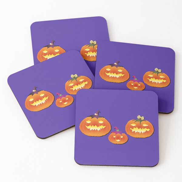 Item preview, Cute Halloween Pumpkin Family - Spooky Glowing Jack-o'-Lanterns Illustration designed and sold by Caterina@.