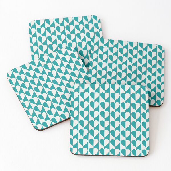 Item preview, Tranquil teal hearts designed and sold by WinkyDingo.