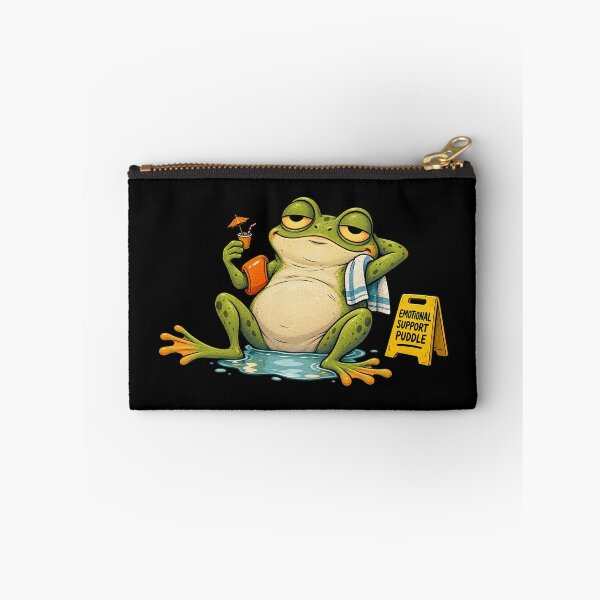 Item preview, Emotional Support Puddle – Tired Frog Wellness Retreat designed and sold by Concrete Coffee Studio.
