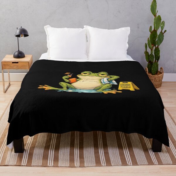 Item preview, Emotional Support Puddle – Tired Frog Wellness Retreat designed and sold by Concrete Coffee Studio.