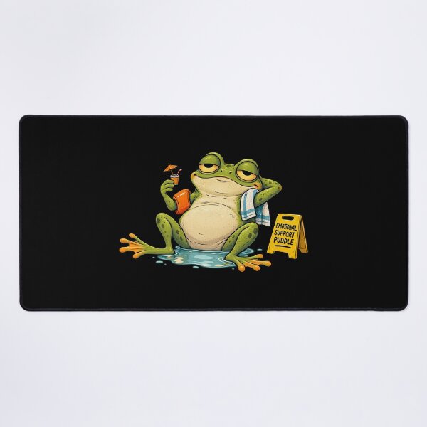 Item preview, Emotional Support Puddle – Tired Frog Wellness Retreat designed and sold by Concrete Coffee Studio.