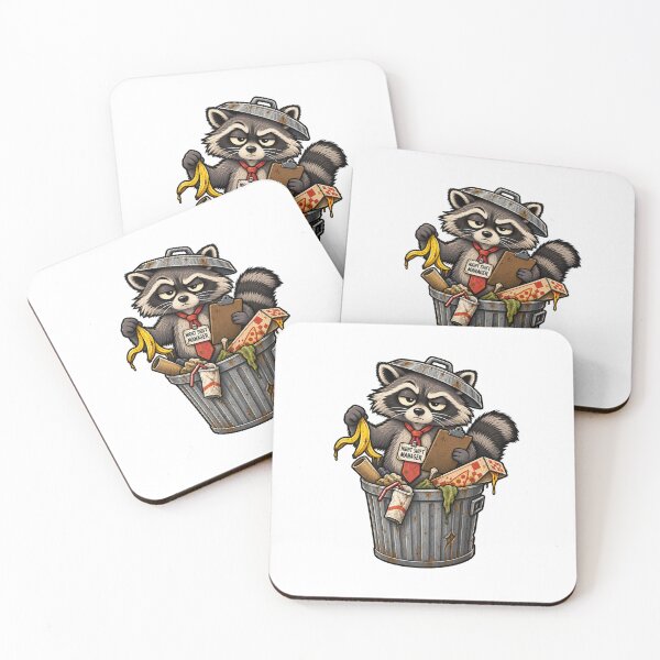 Item preview, Night Shift Manager Raccoon – Trash Can Office Humor designed and sold by Concrete Coffee Studio.