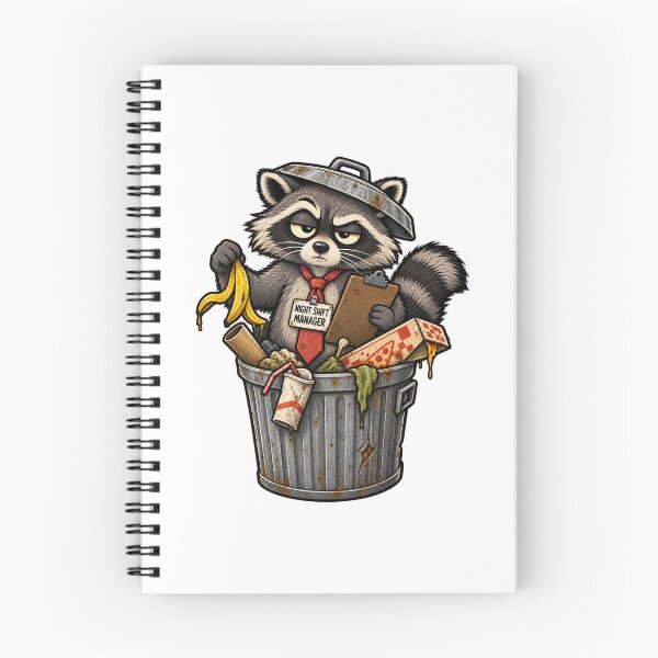 Item preview, Night Shift Manager Raccoon – Trash Can Office Humor designed and sold by Concrete Coffee Studio.