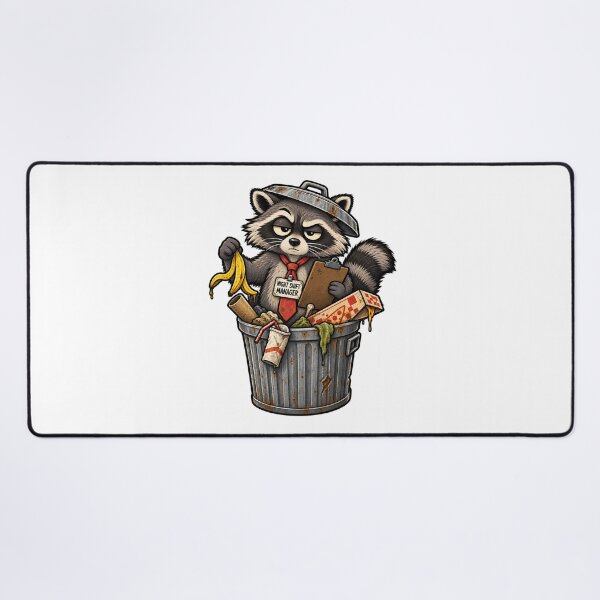Item preview, Night Shift Manager Raccoon – Trash Can Office Humor designed and sold by Concrete Coffee Studio.