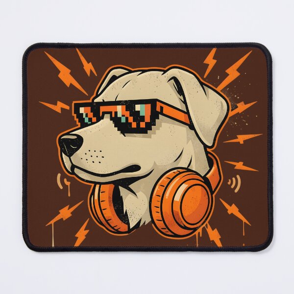 Item preview, Cool Dog DJ – Pixel Shades & Headphones designed and sold by KiraChie.