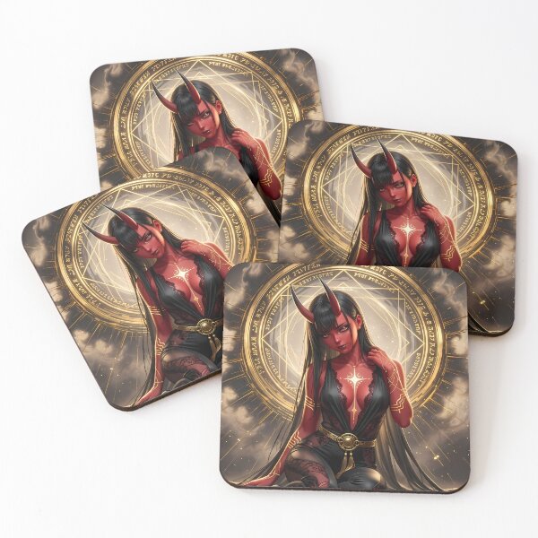 Item preview, Red Demon Succubus Golden Magic designed and sold by GalleryBrisArt.