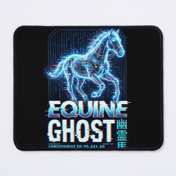 Item preview, Equine Ghost — Neon Cyberpunk Digital Horse Design Tee v2 designed and sold by CornishPixiPony.