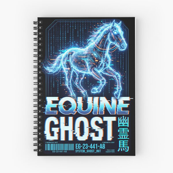 Item preview, Equine Ghost — Neon Cyberpunk Digital Horse Design Tee v2 designed and sold by CornishPixiPony.