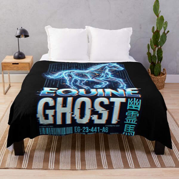 Item preview, Equine Ghost — Neon Cyberpunk Digital Horse Design Tee v2 designed and sold by CornishPixiPony.
