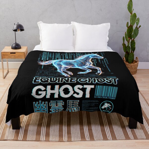 Item preview, Equine Ghost — Neon Cyberpunk Digital Horse Design Tee v3 designed and sold by CornishPixiPony.