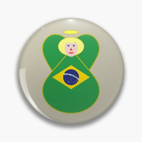 Item preview, Brazil Flag Angel Blonde Cute Country Pride Design designed and sold by AuntieShoe.