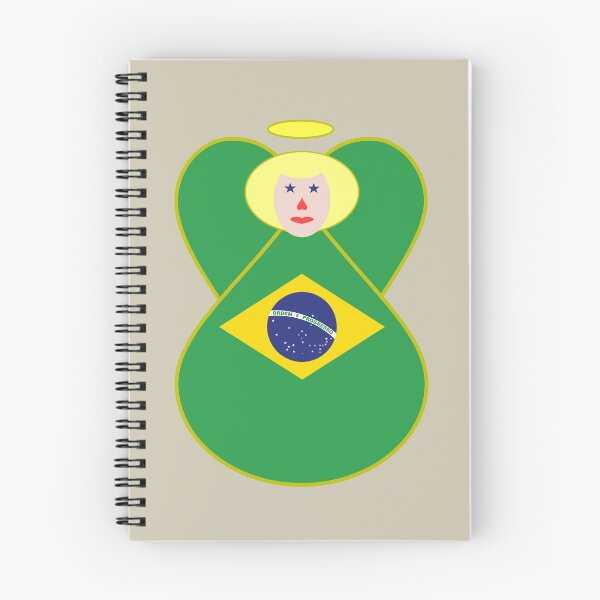 Item preview, Brazil Flag Angel Blonde Cute Country Pride Design designed and sold by AuntieShoe.