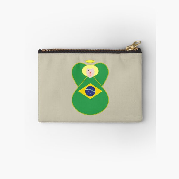 Item preview, Brazil Flag Angel Blonde Cute Country Pride Design designed and sold by AuntieShoe.