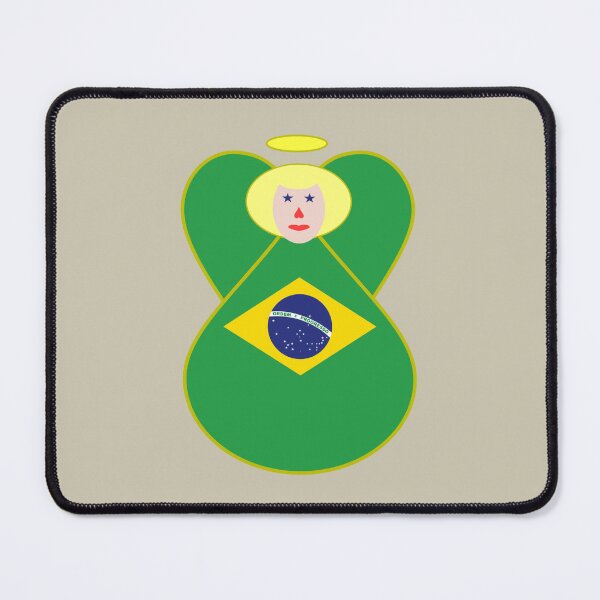 Item preview, Brazil Flag Angel Blonde Cute Country Pride Design designed and sold by AuntieShoe.