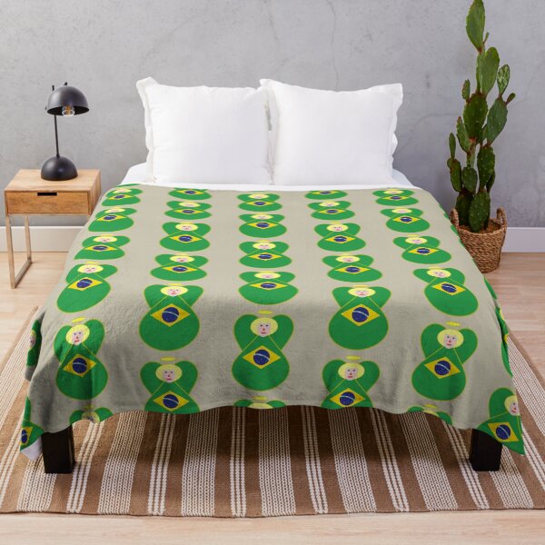 Item preview, Brazil Flag Angel Blonde Cute Country Pride Design designed and sold by AuntieShoe.