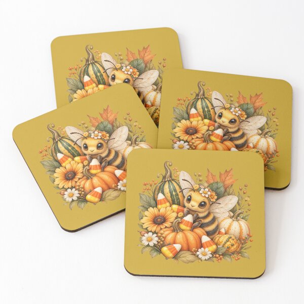 Item preview, Cottagecore Honeybee Autumn Watercolor Art – Cozy Fall Harvest Print designed and sold by MagicMakerPh.