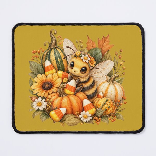 Item preview, Cottagecore Honeybee Autumn Watercolor Art – Cozy Fall Harvest Print designed and sold by MagicMakerPh.
