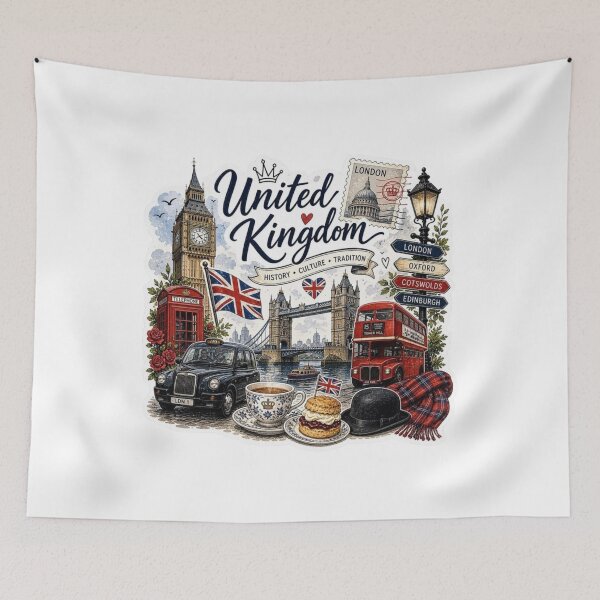 Item preview, United Kingdom Travel – London Landmarks, British Culture & Vintage Design designed and sold by 4U---Store.