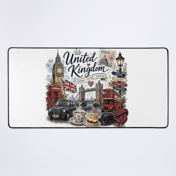 Item preview, United Kingdom Travel – London Landmarks, British Culture & Vintage Design designed and sold by 4U---Store.