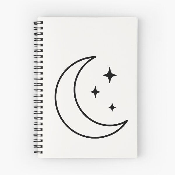 Item preview, Minimalist Crescent Moon and Stars Celestial Line Art designed and sold by VibeShift Studio.
