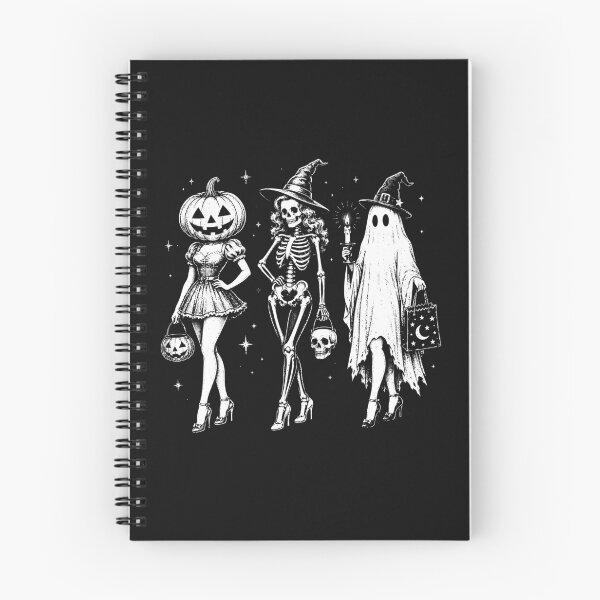 Item preview, Halloween Spooky Girl Squad, Retro Skeleton Ghost Pumpkin, Witchy Fall designed and sold by To101ARt.