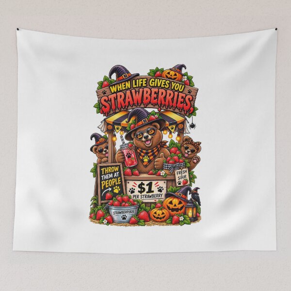 Item preview, Strawberry Halloween Bear – Cute Bear Lover Spooky Gift designed and sold by Ayden World.