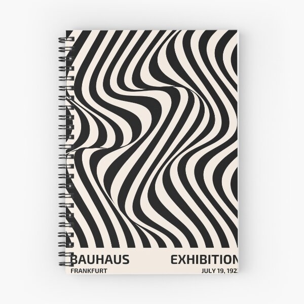 Item preview, Bauhaus Abstract Black Cream Wavy Lines – Vintage Geometric Art designed and sold by vlaminnhoo.