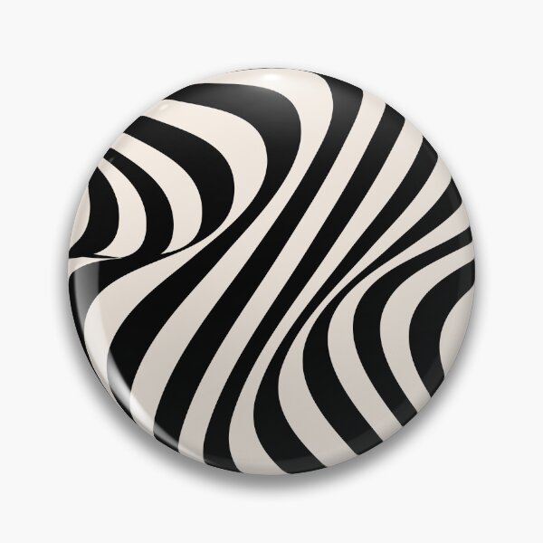 Item preview, Bauhaus Abstract Black Cream Wavy Lines – Vintage Geometric Art designed and sold by vlaminnhoo.
