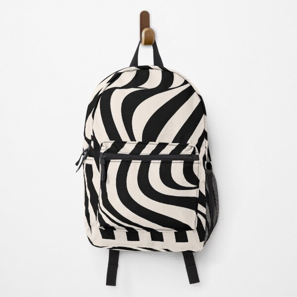 Item preview, Bauhaus Abstract Black Cream Wavy Lines – Vintage Geometric Art designed and sold by vlaminnhoo.