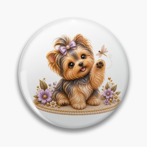 Item preview, Cute Yorkshire Terrier & Dragonfly – Adorable Yorkie Lover Design designed and sold by HO•Designs.